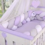 BabyLion Prémium Fonott rácsvédő XXL - Lila-Szürke-Fehér fotó