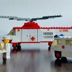 LEGO 386 - Vöröskereszt helikopter és mentőautó - eredeti dobozában, leírással, hiánytalan - 1976 fotó