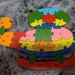 Számos és betűs fa oktató helikopter puzzle fotó