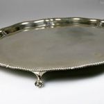 Salver Sheffield 1928 Thomas Bradbury & Sons Ltd. fotó