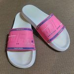 SUPERDRY NEON PINK-FEHÉR NŐI PAPUCS - M - 38 fotó