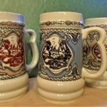 3 db festett /füles/ porcelán korsósó NDK gyártmány, kb 9x16 cm fotó