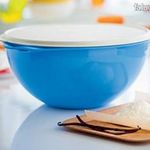 Tupperware Óriás Füles Kelesztő Tál 7, 8 L kék fotó