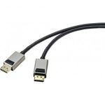 DisplayPort kábel, dugó - dugó, 2 m, fekete, 8K, 1.4, SpeaKa Professional SP-9510456 fotó