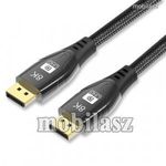 DisplayPort kábel - 1, 5m hosszú, szövettel bevont, törésgátlós, DP-DP, 1.4, 8K Ultra HD, 144 / 16... fotó