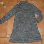 44-es, M&S, szürke cirmos, garbó nyakú, puha, moletti pulóver tunika fotó