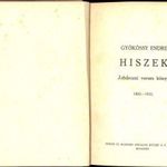 Gyökössy Endre: Hiszek. Jubileumi verses könyv 1902-1932 - szerző által aláírt, számozott (89/200) fotó