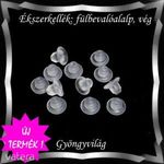 Ékszerkellék: fülbevaló vég/shift BFK-SZ 07-6x7 szilikon 40db/csomag fotó