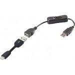 Renkforce USB kábel USB 2.0 USB-A dugó, Apple Lightning dugó 0.30 m Fekete Be-/kikapcsolóval, ara... fotó