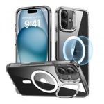 ESR Classic Hybrid (HaloLock) tok állvánnyal iPhone 16 Plus készülékhez (átlátszó) fotó