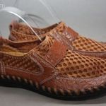 Clohoo, valódi bőr-textil, konyakbarna, egyedi, különleges, komfort cipő, kényelmi utcai cipő 38-női fotó