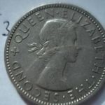 xx(25E3) ÚJ-ZÉLAND ONE FLORIN 1965 , FIATAL ERZSÉBET , EMU MADÁR fotó