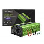 Qoltec Monolith tiszta szinuszhullámos Inverter | Akkumulátortöltő | UPS | 300W | 600W | 12V - 230V fotó