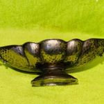 ANTIK VASTAGON EZÜSTÖZÖTT ASZTALKÖZÉP, KÍNÁLÓ, GYÜMÖLCSÖSTÁL, TRÉBELÉSSEL DÍSZÍTETT fotó