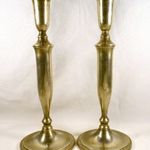 ART DECO STÍLUSBAN MAGAS NAGY MÉRETŰ ALPAKKA GYERTYATARTÓ PÁROS X fotó