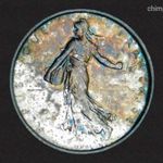 1964 Franciaország ezüst 5 francs Gyönyörű patinás ezüst érme! fotó