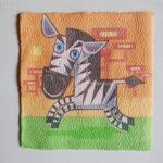 szalvéta, zebra fotó