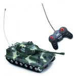 Távirányítós tank fénnyel, hanggal - zöld fotó