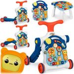 4 az 1- ben asztallá alakítható interaktív járássegítő , kék - Ricokids fotó