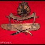 XIX.sz. Parasztnyereg +Csíkóbőrös kulacs fotó