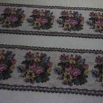 2db RÓZSA MINTÁS GOBELIN SZÖVET TERÍTŐ, ASZTALKÖZÉP KOMÓD FUTÓ 100x32 cm/db fotó