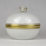 1U142 Festetlen aranyozott Herendi rózsás porcelán bonbonier fotó