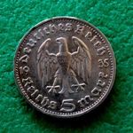 5 MÁRKA 1935 D NÉMET EZÜST PÉNZ fotó