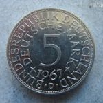 EZÜST NÉMET 5 MÁRKA, 1966 D. 1 DB. 11, 2 GR. fotó