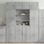 betonszürke szerelt fa magasszekrény 80 x 42, 5 x 185 cm fotó