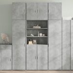betonszürke szerelt fa magasszekrény 80 x 42, 5 x 249 cm fotó