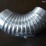 Aluminium Nyíló ajtós füstcső könyök 130/90 fotó