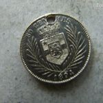 EZÜST BELGA KONGÓ 50 CENTIMES, 1894. 1 DB. SAJNOS LYUKAS, DE RITKÁBB. fotó