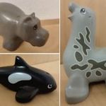 lego duplo állat figura vadállat viziló hippo, bálna orka, fóka fotó