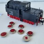 A40 Fleischmann H0 1: 87 BR 50 gőzmozdony szerkocsi + 8 db szigetelt (DC) kerék fotó