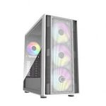 Cooler Master MasterBox 600 White Desktop Számítógép ház Fehér 4 előre telepített LED-hűtő, Oldal... fotó