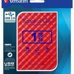 2, 5" HDD (merevlemez), 1TB, USB 3.0, VERBATIM "Store n Go", piros fotó