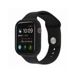 Szilikon szíj és védőtok Apple Watch órához, 38 mm (több színben) - fekete fotó