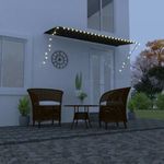 feltekerhető antracitszürke napellenző LED-del 350 x 150 cm fotó