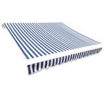 kék/fehér vászon napellenző tető 4 x 3 m (a váz nem tartozék) fotó