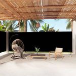 fekete behúzható oldalsó napellenző 200 x 1000 cm fotó