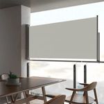 krémszínű kihúzható oldalsó terasz napellenző 60 x 300 cm fotó
