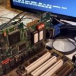 intel i 486 DX2-66, 66Mhz, SX807, '89-92, retro, CPU, processzor, microprocessor, kerámia fotó