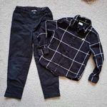 H&M fekete alkalmi nadrág F&F fekete kockás inggel 6-7év fotó