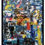 Absztrakt festmény 45x60 cm fotó