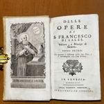 1754 Szalézi Szent Ferenc műveinek kolligátuma - Nagyon szép egészpergamen kötésben fotó
