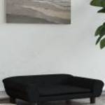 vidaXL fekete bársony kutyaágy 70 x 48 x 22 cm fotó