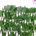 vidaXL zöld 5 db bővíthető műszőlőlevélrács 180x20 cm fotó