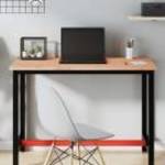 vidaXL tömör bükkfa és fém munkaasztallap 115 x 55 x 81, 5 cm fotó