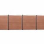 vidaXL barna WPC kerítéspanelszett 699 x 186 cm fotó
