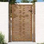 vidaXL fűmintás corten acél kerti kapu 105 x 130 cm fotó